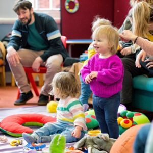 Toddlers at a library session