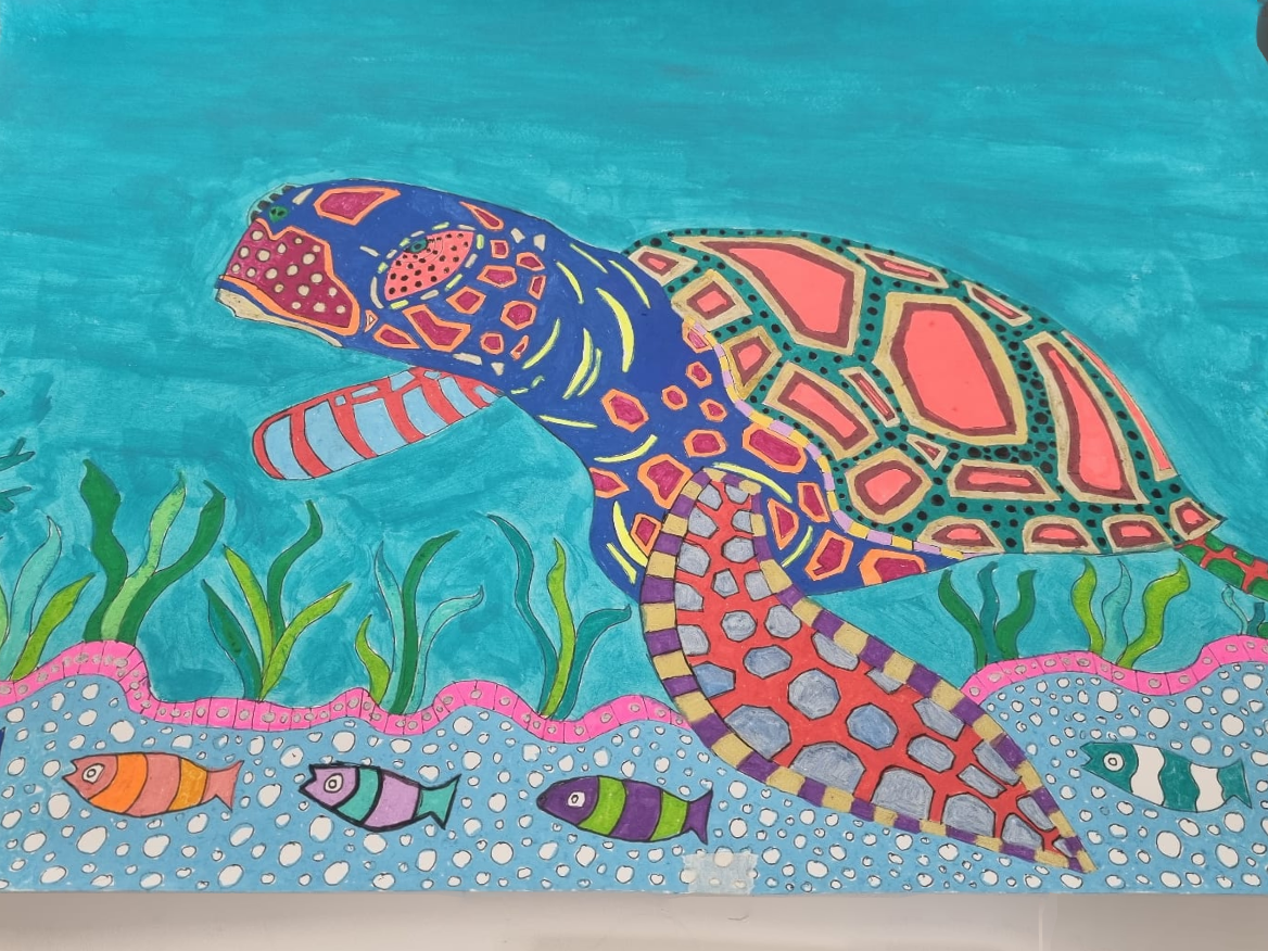 Sea turtle artwork