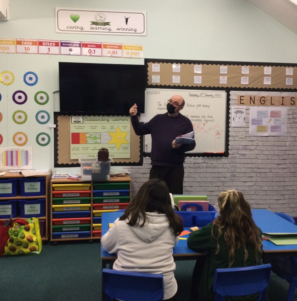 Dean sowing the seeds of a vegetable poem.