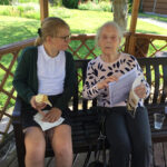 Discussing the museum and eating cupcakes