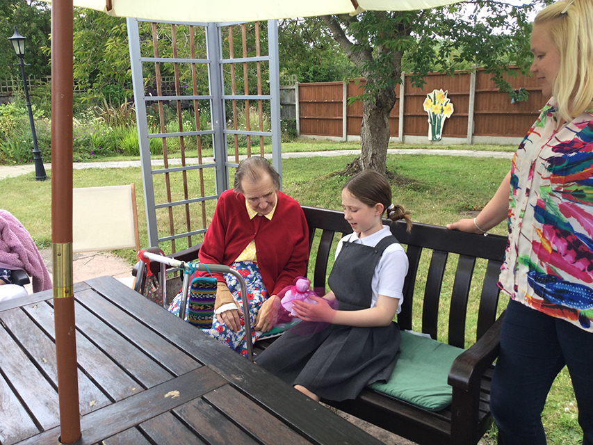 The children loved the lavender dolls