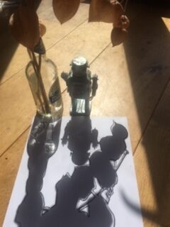 Still life with traced shadow