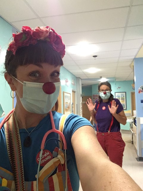 Clown Doctors working on a hospital ward