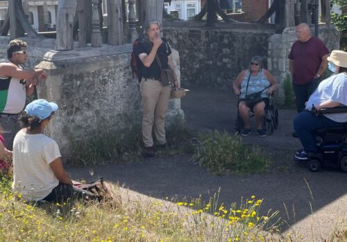 Participants at begining of foraging walk