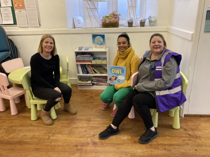 Left Sally Connick (Literacy Trust) Centre : Kasia Don-Daniel (Suffolk Artlink) Right : Sheryl Rumble (Morrisons)