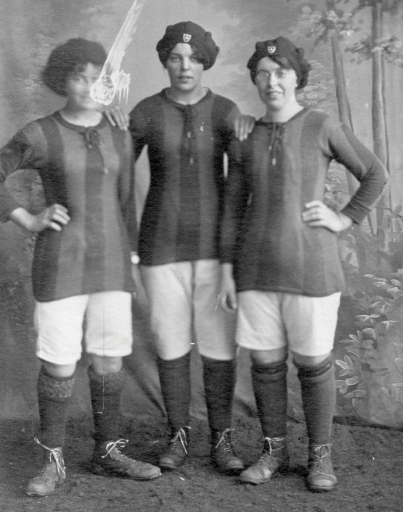 Members of Leiston Long Shop Women’s Football Team, WW1