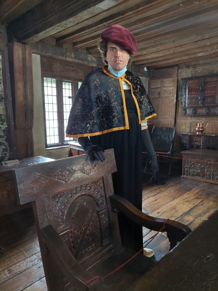 A man in Tudor costume