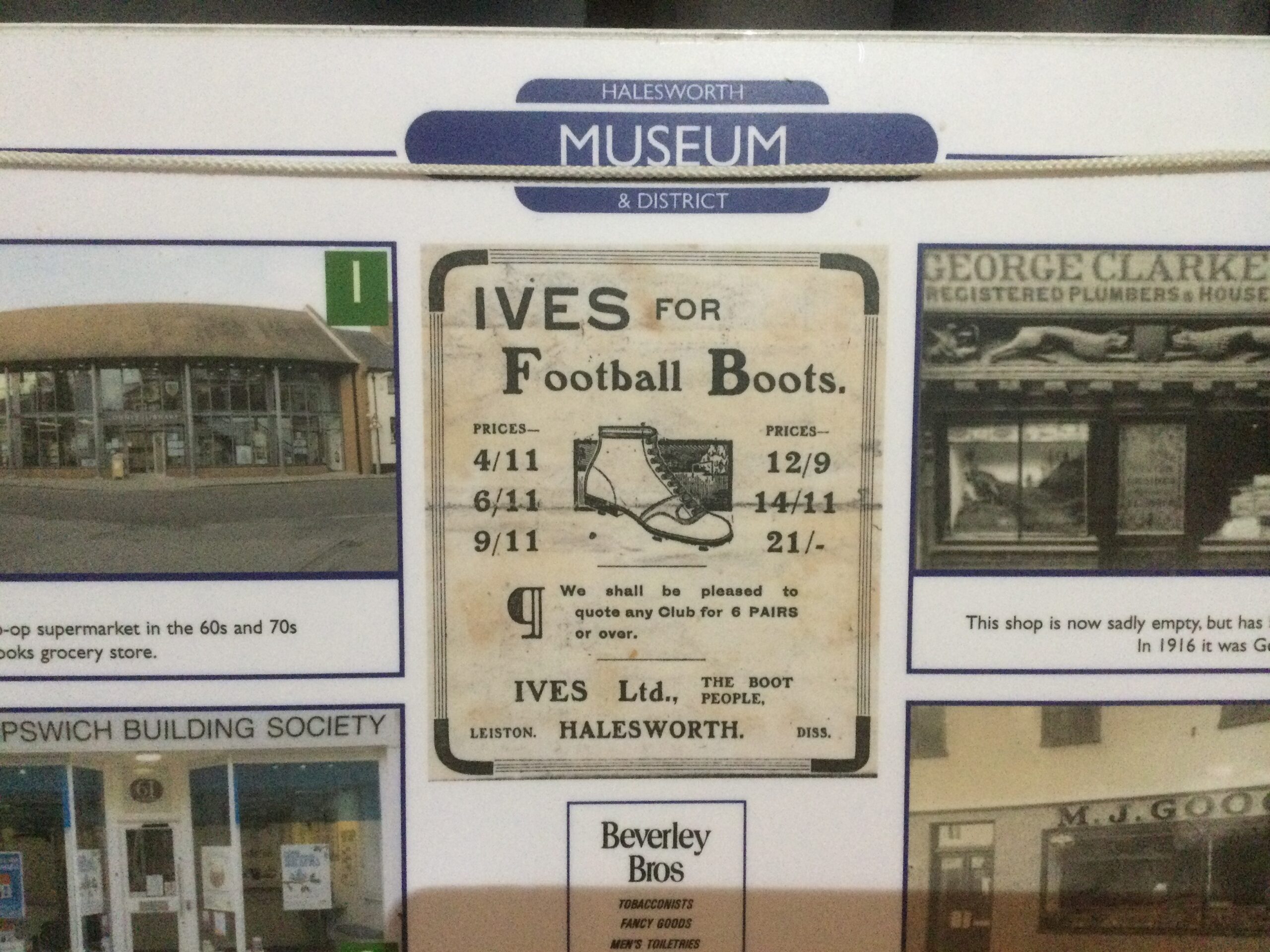 An old advertising poster Ives for Football Boots We shall be pleased to quote any Club for 6 PAIRS or over.