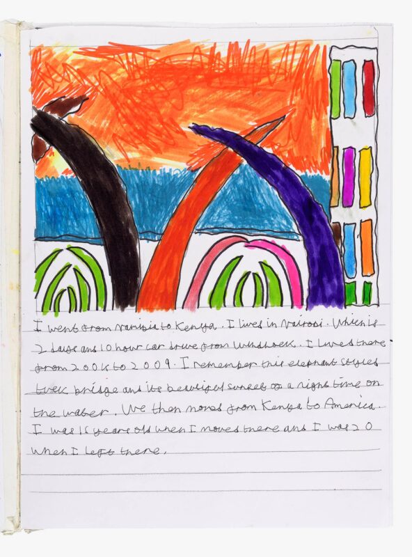 About My Life 3, paint pen and pencil on paper, 41x30cm
