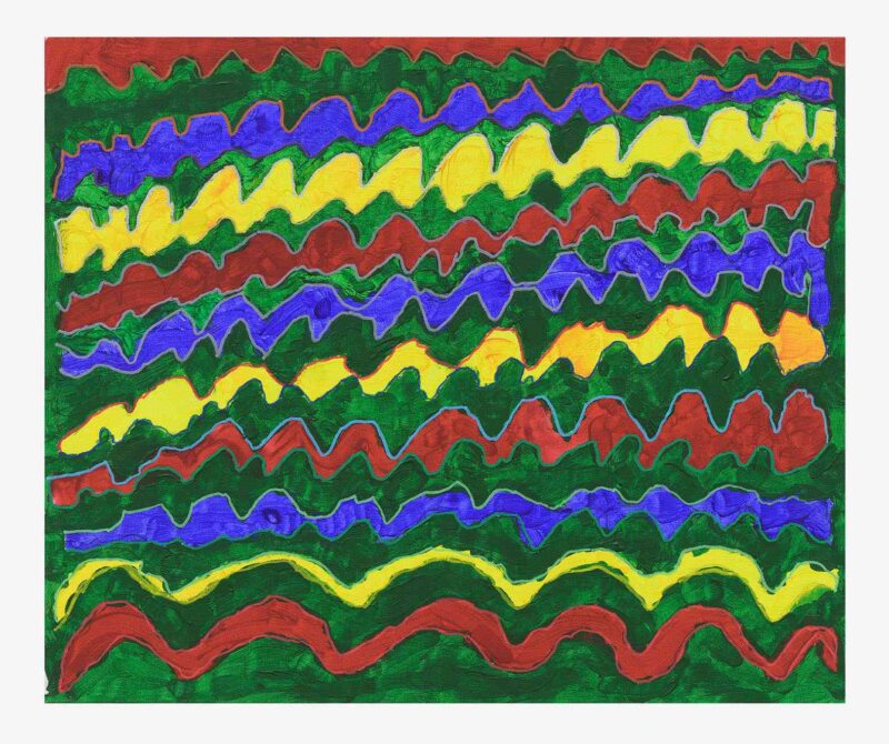 Abstract Waves, acrylic and posca pen on canvas