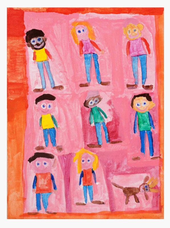 All My Friends, watercolour on paper, 40x30cm