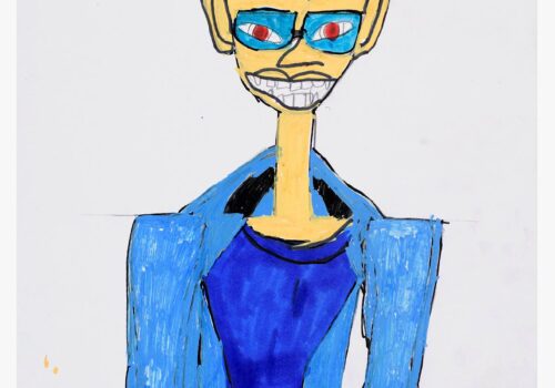 Character, pen on paper, 30x21cm