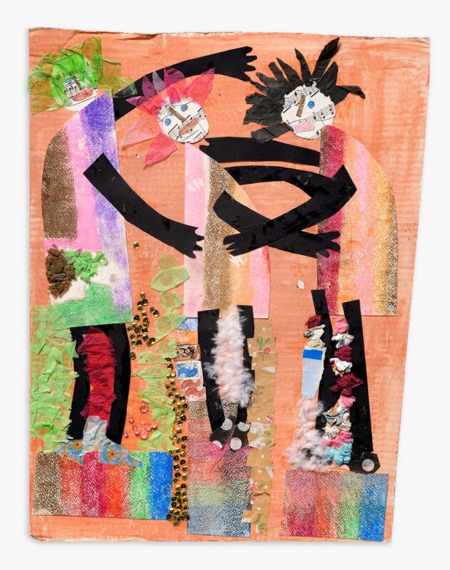 Family, mixed media on board, 53x40cm