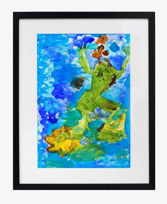 Frog, watercolour, 29.7cm x 42cm