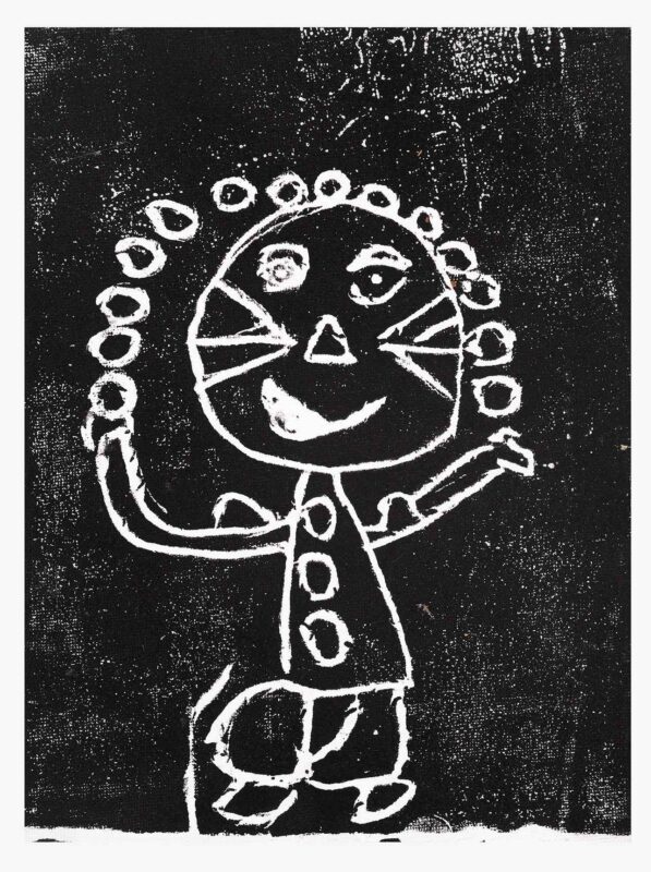 Juggler, monoprint, 24x18cm
