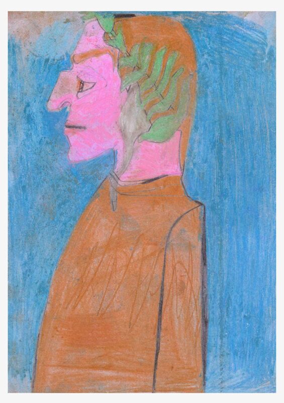 Medieval Portrait, pastel on paper, 30x21cm