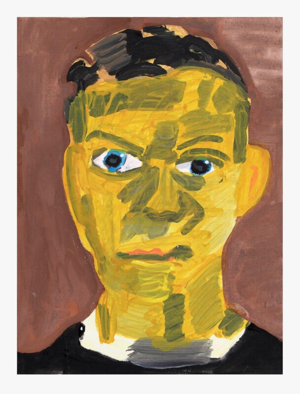 Portrait of Lucien Freud, paint on board, 40x30cm