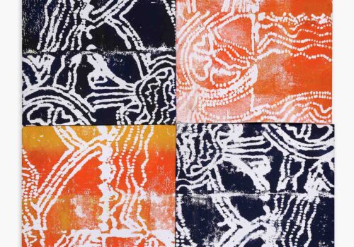 Abstract pattern, monoprint on paper, 54x38cm