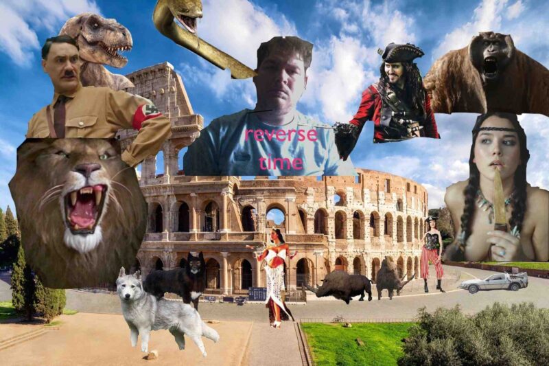 Reverse Time, collage