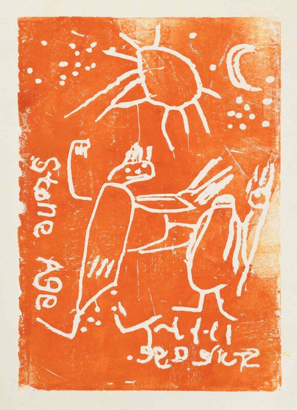 Stone Age, monoprint on paper, 30x21cm