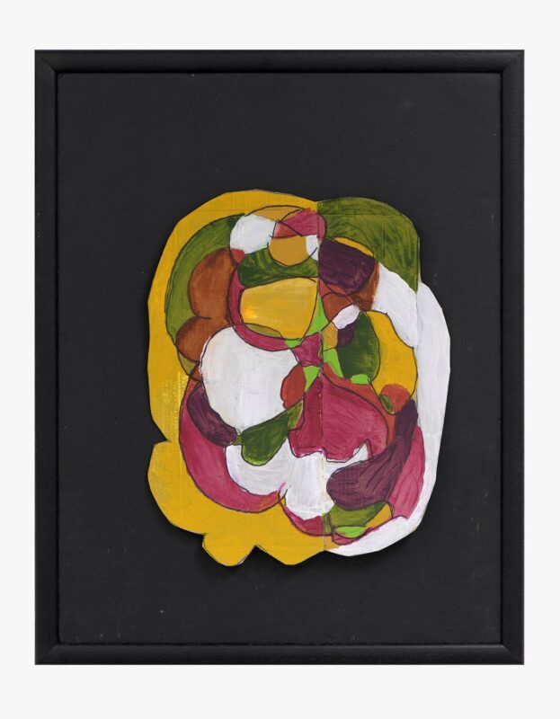 Untitled, paint, paper, collage on board