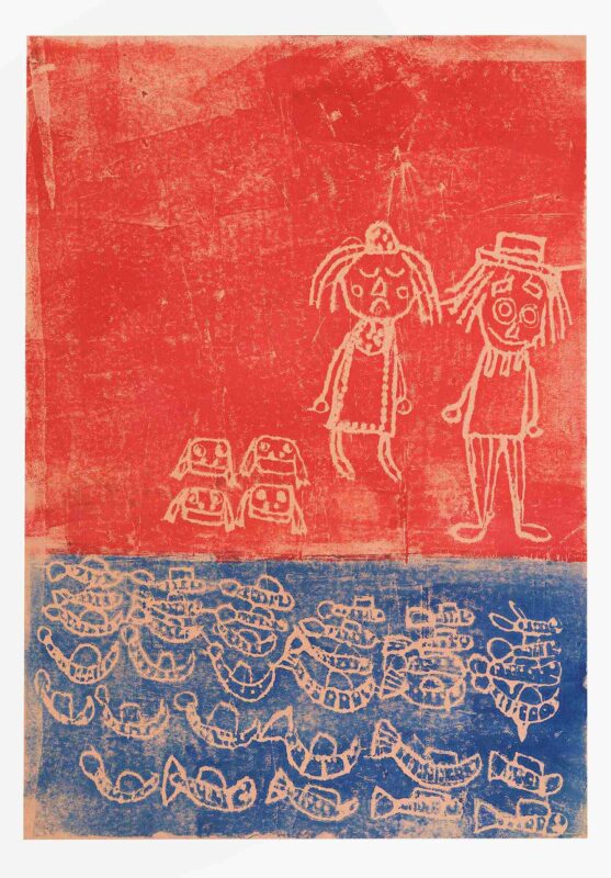Vodnik, monoprint on paper, 42x29cm