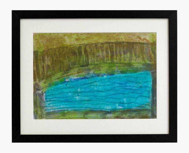 Water 1, paint and pen on paper