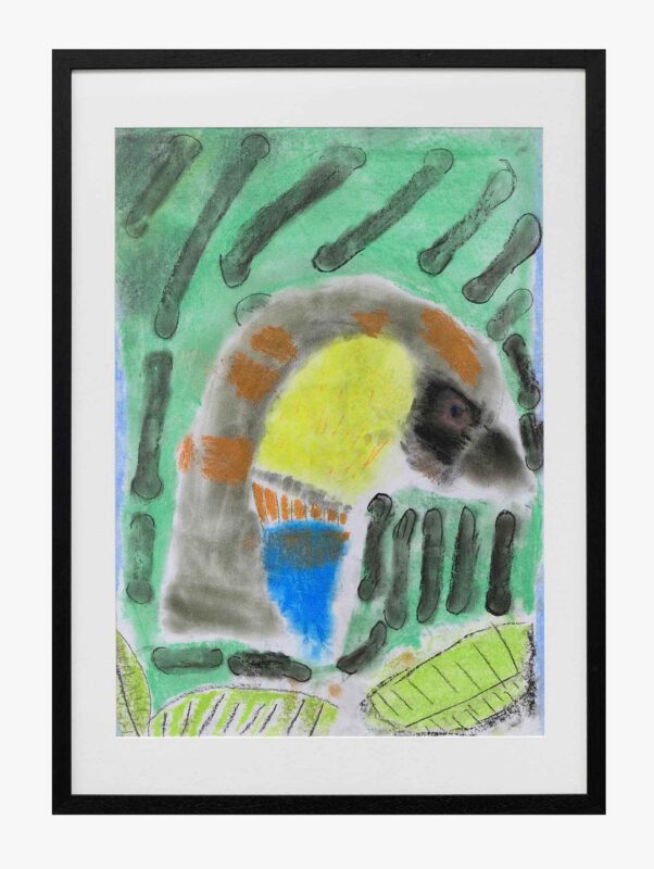 Weaver Bird, pastel on paper