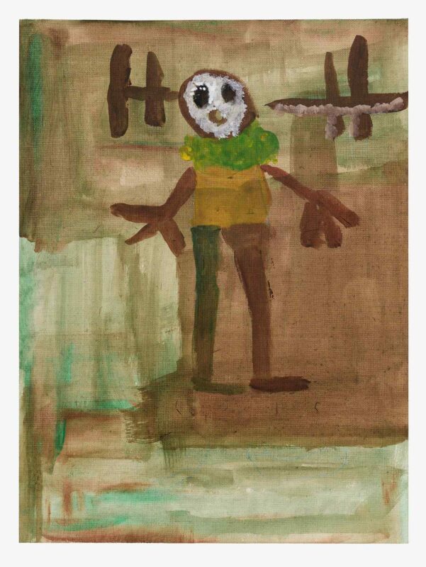 Woodland Man, watercolour on board, 40x31cm