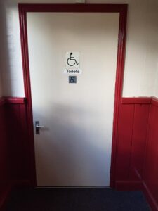 Accessible toilet entrance