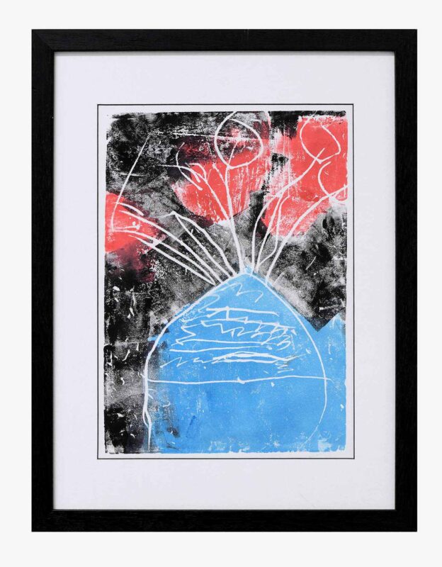 Tulips, monoprint