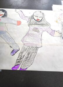 Hijab wearing drawn figure
