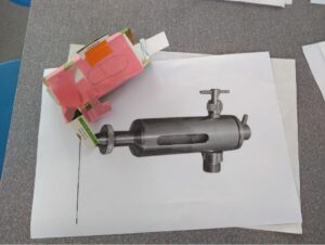 Image, drawing and model of a piece of machinery