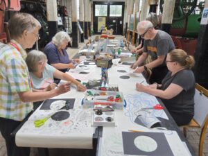 Participants drawing music