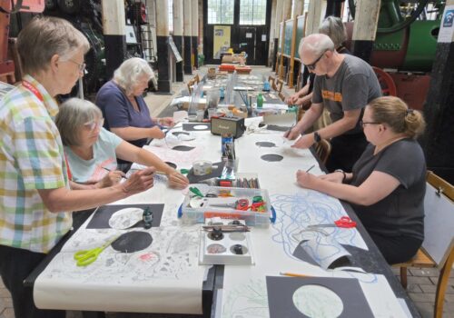 Participants drawing music