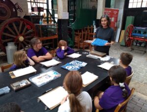 Jo explaining the process to the children