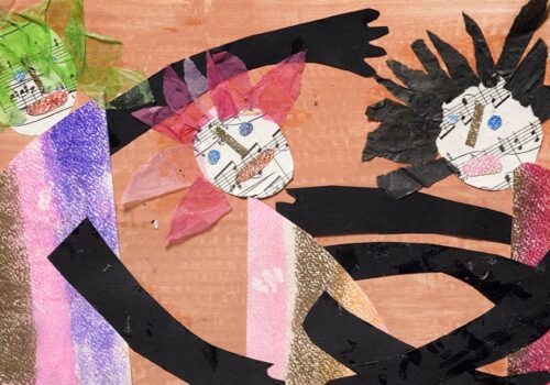 Cropped section of the collage of 3 people by Nicola Fayers