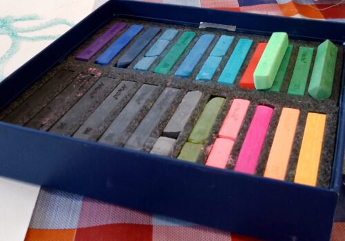 A case of soft pastels